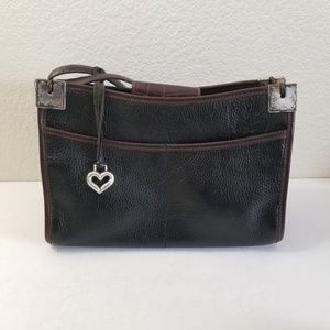 Vintage Brighton Womens Black/Brown Leather Purse
